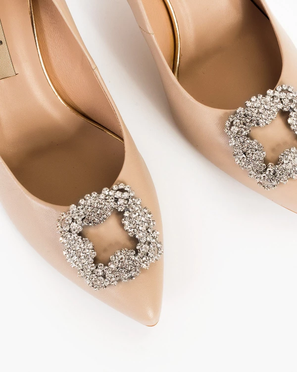 Srebrne klipsy do butów z cyrkoniami