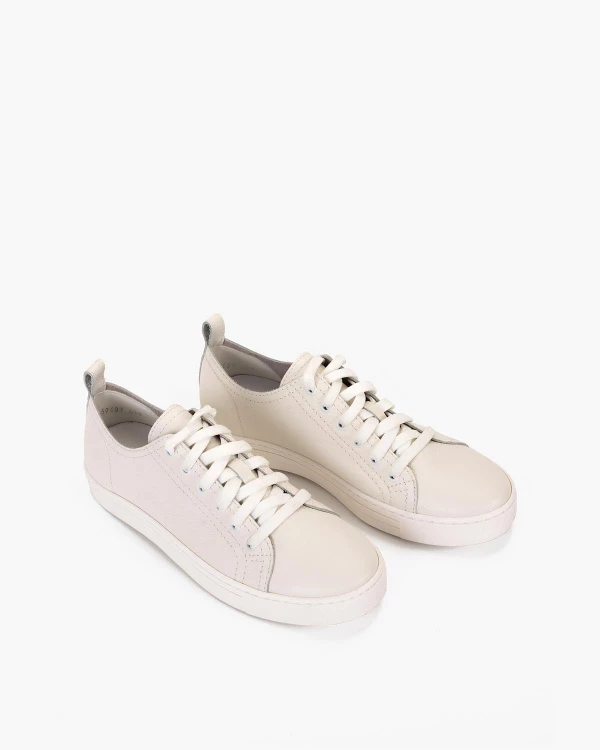 Białe trampki damskie ze skóry naturalnej 5