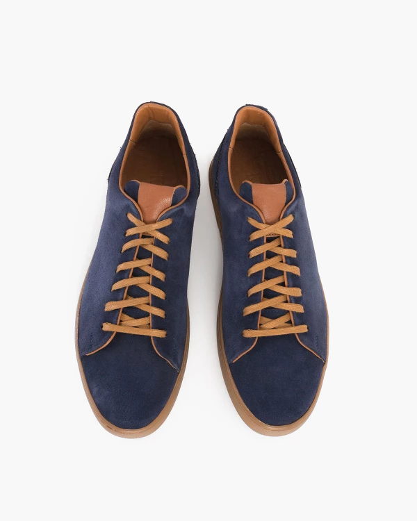 Granatowe trampki męskie zamszowe 3